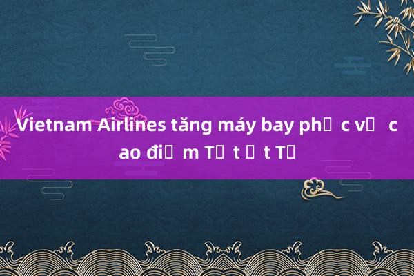 Vietnam Airlines tăng máy bay phục vụ cao điểm Tết Ất Tỵ