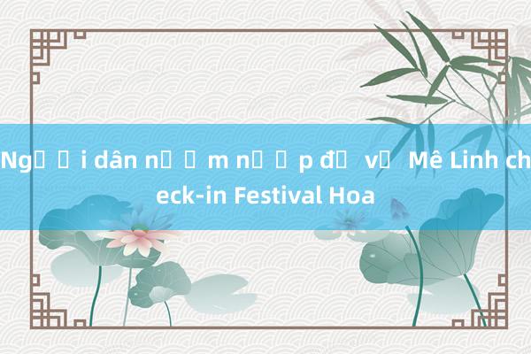 Người dân nườm nượp đổ về Mê Linh check-in Festival Hoa