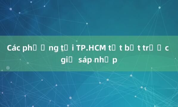 Các phường tại TP.HCM tất bật trước giờ sáp nhập