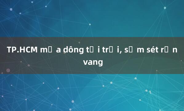 TP.HCM mưa dông tối trời， sấm sét rền vang